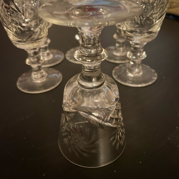 Beautiful Crystal Sherry Glasses - Picture 5 of 5